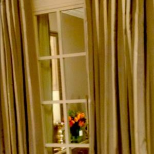 Pure silk Ethan Allen gold curtains. Width:48 Length 107”